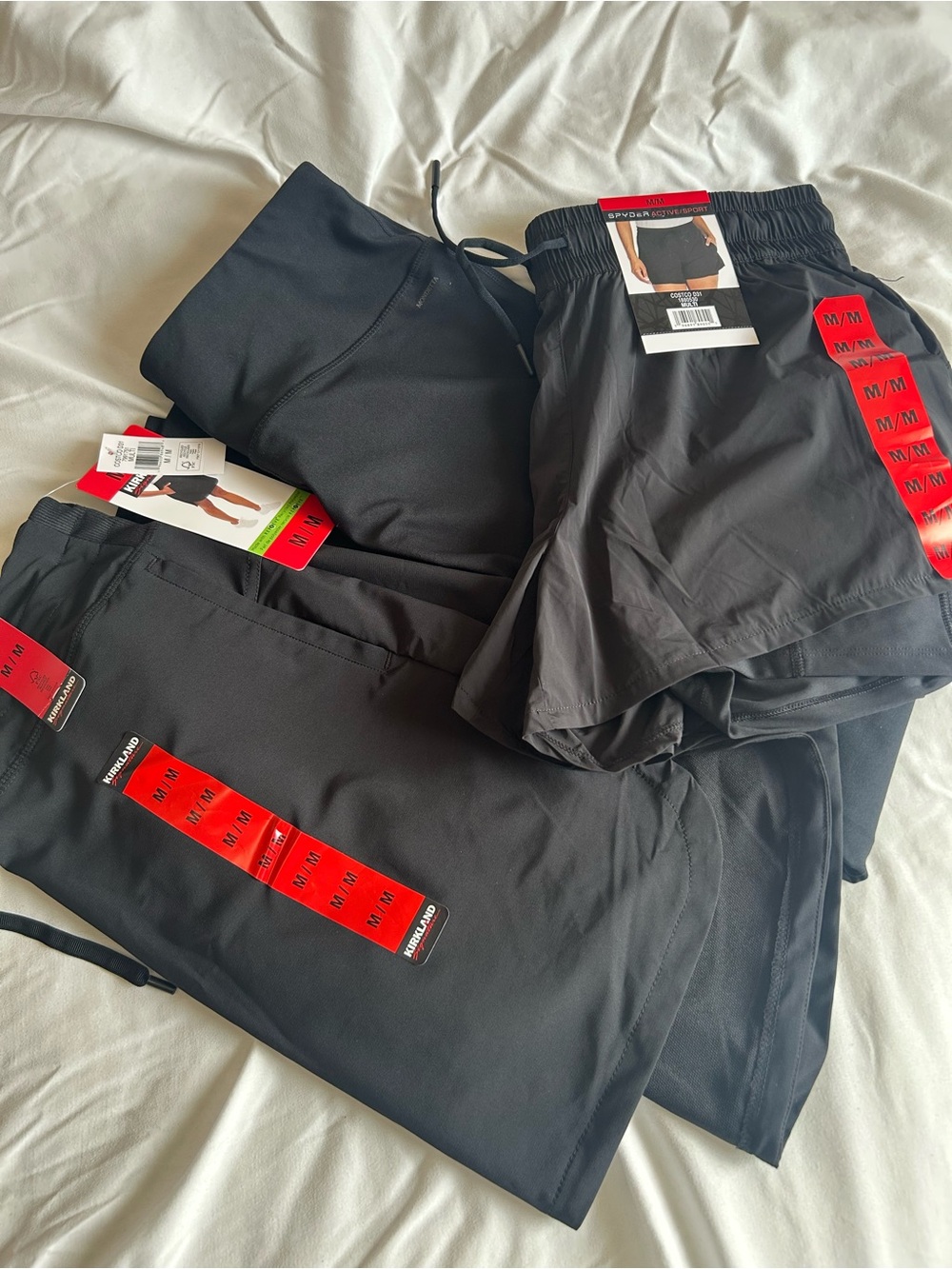 Spyder & Kirkland Black Activewear Set M - Shorts Skirt Pants Bundle NWT
